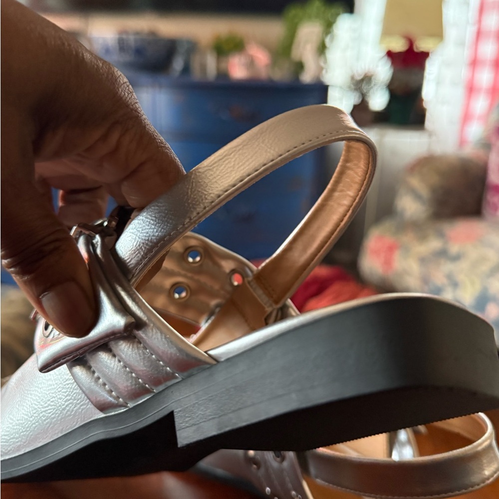 Amazon Silver Women's Flats with Buckle Detail - Picture 3 of 7